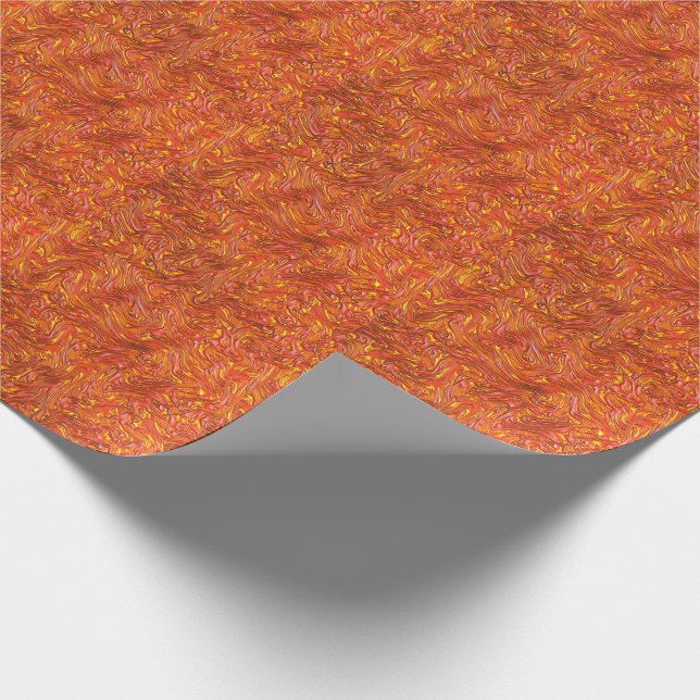 Papel De Regalo Textura roja clara y vívida con tonos amarillos (Esquina)