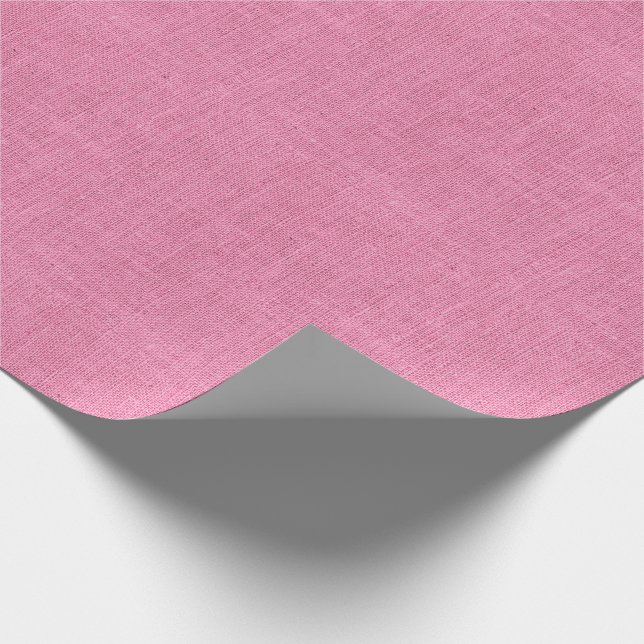 Papel De Regalo Textura rosada de la arpillera (Esquina)