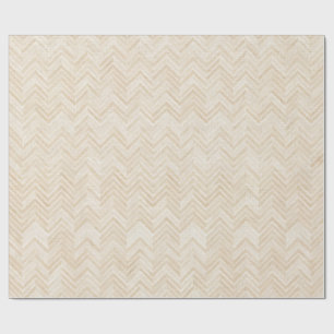 Papel De Regalo Textura tejida de espina de arenque crema neutra