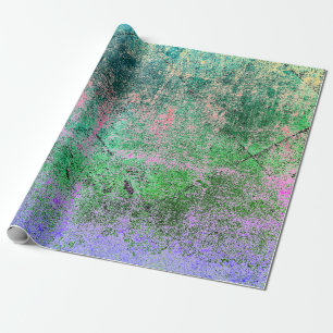 Papel De Regalo Textura vintage Harlequin Green Purple Grunge