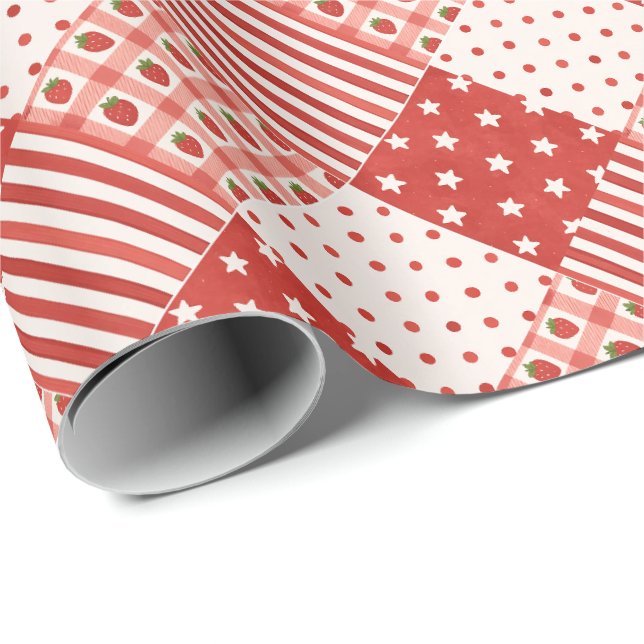 Papel De Regalo Texturas Rojas (Esquina del rollo)