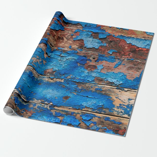 Papel De Regalo Texture background blue wood (Desenrollado)
