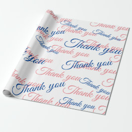 Papel De Regalo Thank You Script Wrapping Paper