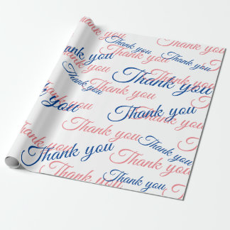 Papel De Regalo Thank You Script Wrapping Paper