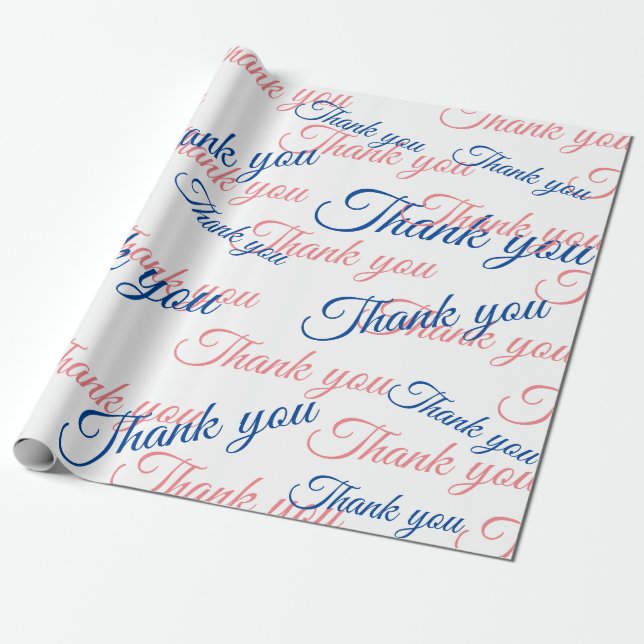 Papel De Regalo Thank You Script Wrapping Paper (Desenrollado)
