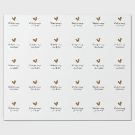 Papel De Regalo thanks for coming add name text message gold heart