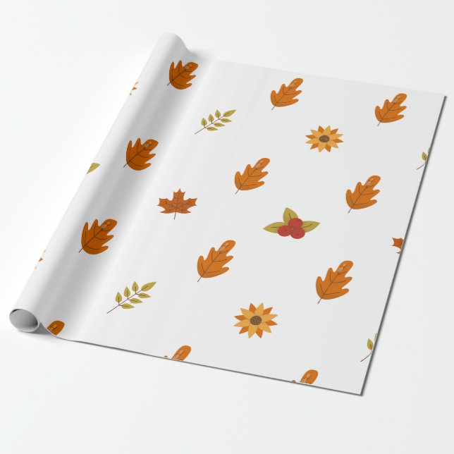 Papel De Regalo Thanksgiving Gift Wrap | Celebrate in Style | fall (Desenrollado)