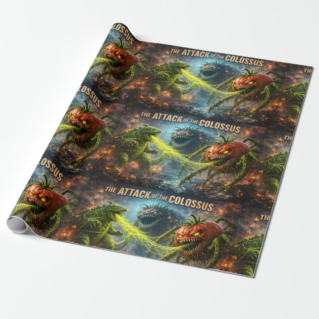 Papel De Regalo The attack of the Colossus mutant veggie mat wrapp (Desenrollado)