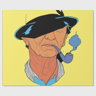 Papel De Regalo The Blue Smoke Sailor: Minimalist Portrait