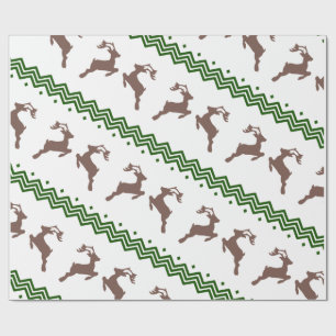 PAPEL DE REGALO THE BROWN REINDEER PATTERN