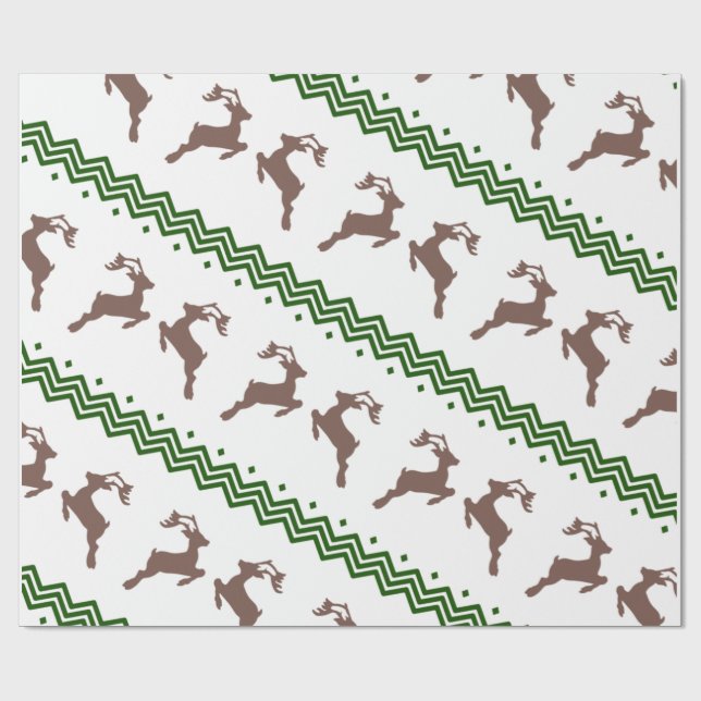 PAPEL DE REGALO THE BROWN REINDEER PATTERN (Superficie plana)