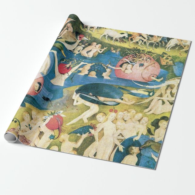 Papel De Regalo The Garden Of Earthly Delights Hieronymus Bosch (Desenrollado)