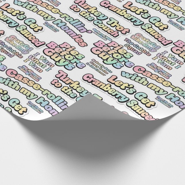 Papel De Regalo The Holiday Feast Fun Wrapping Paper (Esquina)