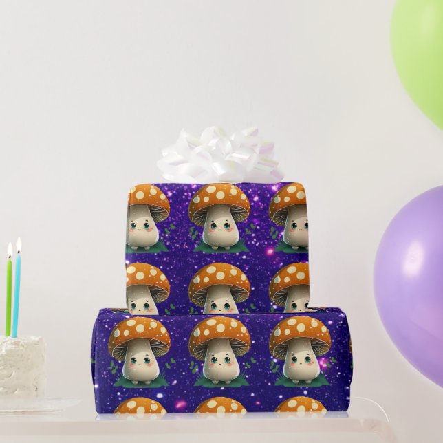 Papel De Regalo The Mushroom Guardian Cute Encantador Tema Inspira (Regalos de fiesta)