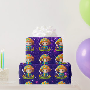 Papel De Regalo The Mushroom Guardian Cute Encantador Tema Inspira