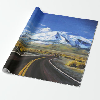 Papel De Regalo the road to the mountains oil paintingasphalt,autu