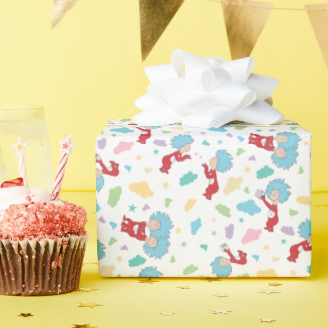 Papel De Regalo Thing One Thing Two Sweet Things Pattern (Fiesta de cumpleaños )
