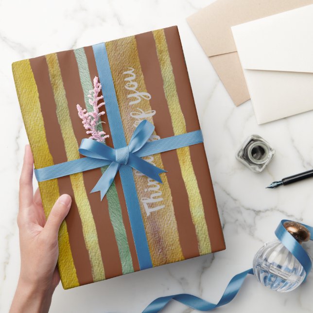 Papel De Regalo Thinking of you Watercolor stripes (Regalar)