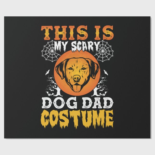 Papel De Regalo This is My Scary Dog Dad Costume (Superficie plana)