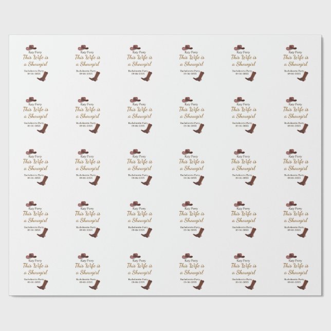 Papel De Regalo This Wife is a showgirl bachelorette party name da (Superficie plana)