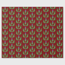 Papel De Regalo Thistle (on Red)