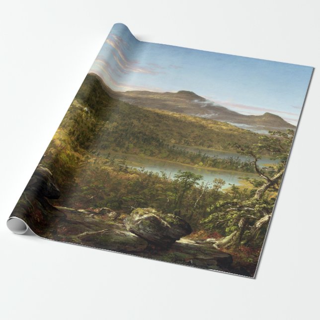 Papel De Regalo Thomas Cole Vista de los dos lagos y la montaña (Desenrollado)