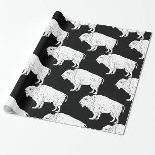 Papel De Regalo Thunder_Cove de búfalo blanco