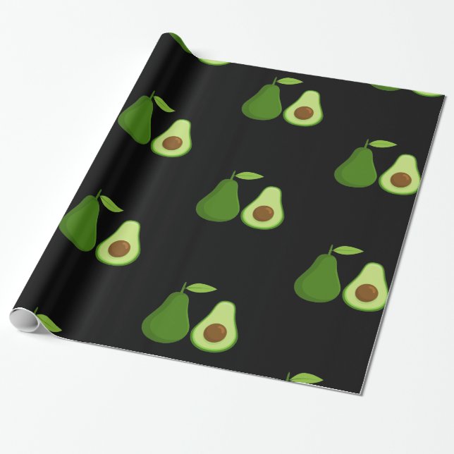Papel De Regalo Thunder_Cove de diseño de aguacates (Desenrollado)