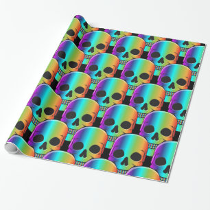 Papel De Regalo Thunder_Cove del cráneo humano psicodélico