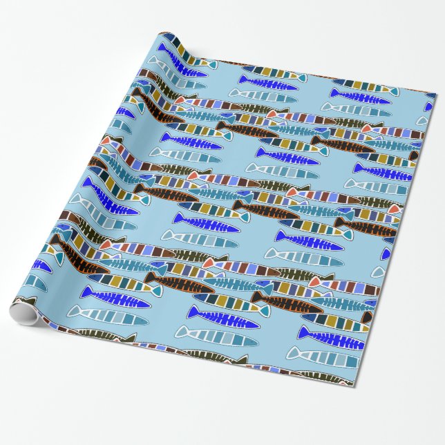 Papel De Regalo Thunder_Cove, pez rayado multicolor (Desenrollado)