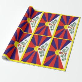Papel De Regalo Tibet, Leones de nieve, bandera tibetana - Los Him