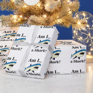 Papel De Regalo Tiburón Azul Divertido