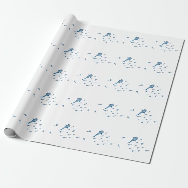 Papel De Regalo Tiburón ballena acuática (Desenrollado)