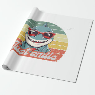 Papel De Regalo Tiburón divertido te invita a sonreír