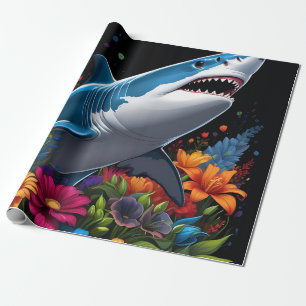 Papel De Regalo Tiburón infantil lindo