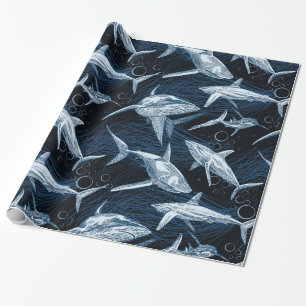 Papel De Regalo Tiburones