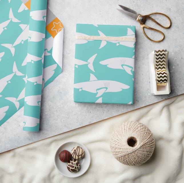 Papel De Regalo Tiburones (Artesanía)