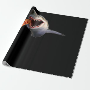 Papel De Regalo Tiburones comiendo pizza tiburones adoran regalos 