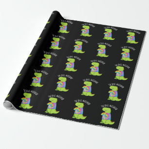 Papel De Regalo Tie-dye-nosaur Dinosaurio Divertido Chiste Fondo O