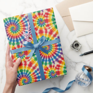 Papel de regalo Tie Dye Psicoactivo Arcoíris
