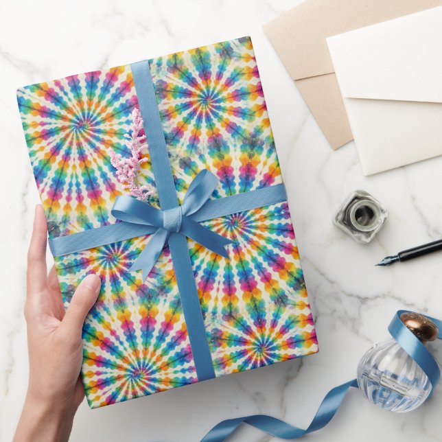 Papel de regalo Tie Dye Psicoactivo Arcoíris (Regalar)
