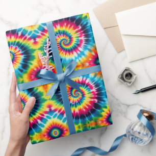 Papel de regalo Tie Dye Psicoactivo Arcoíris