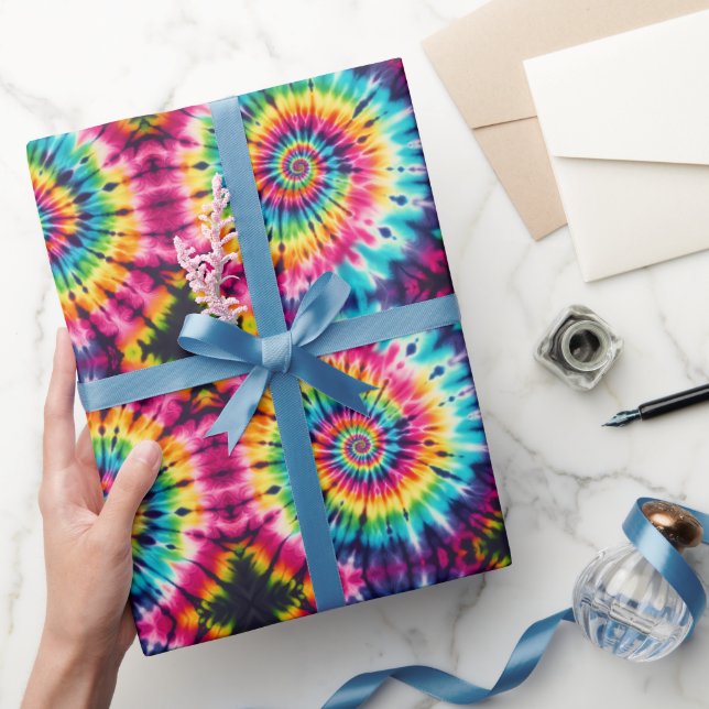Papel de regalo Tie Dye Psicoactivo Arcoíris (Regalar)