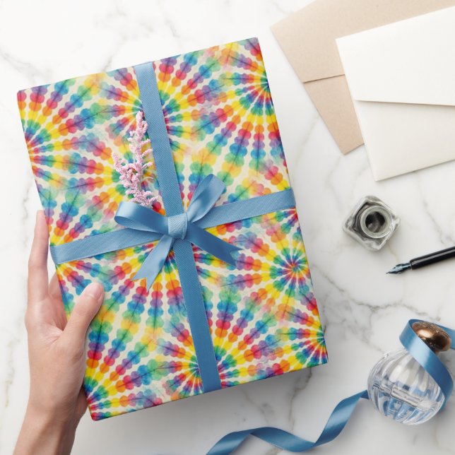 Papel de regalo Tie Dye Psicoactivo Arcoíris (Regalar)