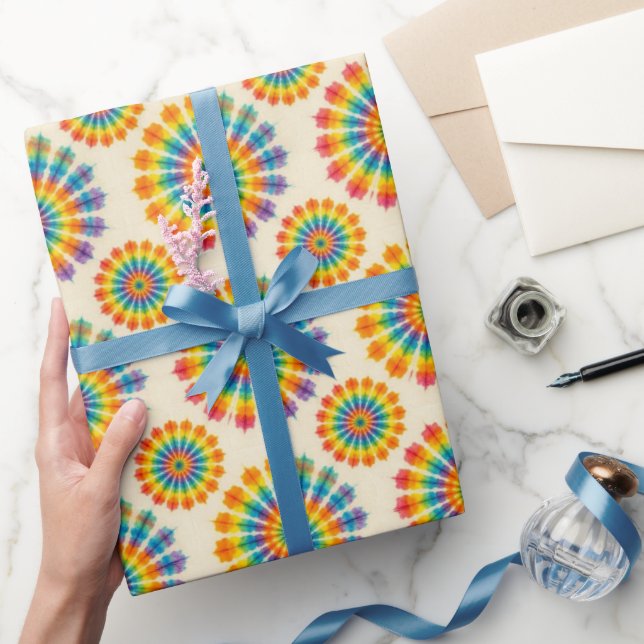 Papel de regalo Tie Dye Psicoactivo Arcoíris (Regalar)