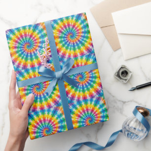 Papel de regalo Tie Dye Psicoactivo Arcoíris