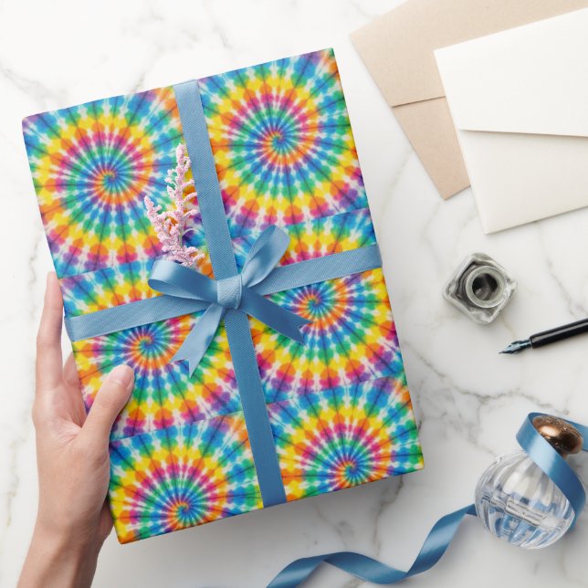 Papel de regalo Tie Dye Psicoactivo Arcoíris (Regalar)