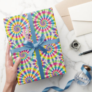 Papel de regalo Tie Dye Psicoactivo Arcoíris