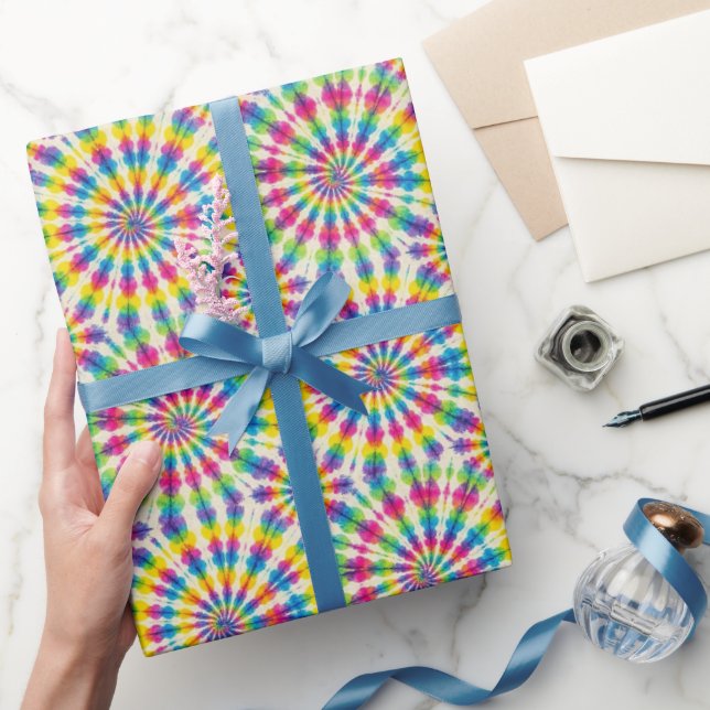 Papel de regalo Tie Dye Psicoactivo Arcoíris (Regalar)