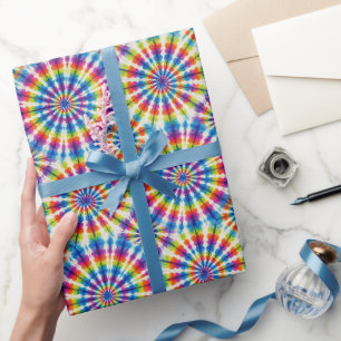 Papel de regalo Tie Dye Psicoactivo Arcoíris